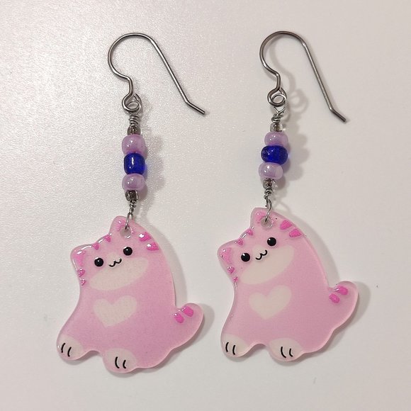 Meowly Growly Jewelry - Cute Kitties Kawaii Earrings - Cat Lover